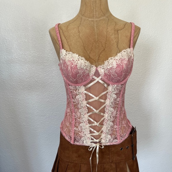 sophie b. Other - sophie b. soft pink lace up bustier